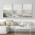 thumbnail image 1 of PixonSign Framed Wall Art Set Pastel Watercolor Brown Sky Landscape Nature Wilderness Scenic Modern Art Decorative Minimal Relax/Calm for Living Room, Bedroom, Office - 16"x24"x3 White, 1 of 4