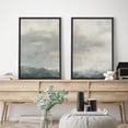 thumbnail image 1 of PixonSign Framed Wall Art Set Watercolor Abstract Ocean Landscape Canvas Prints Abstract Pastel Coastal Modern Art Decoration Minimalist for Living Room, Bedroom, Office - 16"x24"x2 Black, 1 of 5