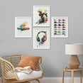 thumbnail image 1 of PixonSign Framed Wall Art Sportscar Headphone Sneaker Collage Posters, Set of 4 Boy's Bedroom Illustration Wall Decor Prints, Multicolor Contemporary Wall Décor for Living Room - 11"x14" White, 1 of 5