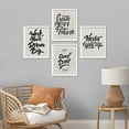 thumbnail image 1 of PixonSign Framed Wall Art Stylish Good Day Inspirational Collection Posters, Set of 4 Typography Words Illustrations Wall Decor, Adhesive Canvas Prints for Home Decor - 8"x10" White, 1 of 5