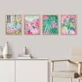 thumbnail image 1 of PixonSign Framed Wall Art Tropical and Bright Botanical Posters, Set of 4 Floral Landscape Canvas Prints, Classic Vintage Multicolor Nature Wall Décor for Home Decor - 12"x16" Natural, 1 of 5