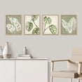 thumbnail image 1 of PixonSign Framed Wall Art, Tropical Monstera Sage Green Leaf Posters, Set of 4 Emerald Plant Wall Decor Prints, Nature Wilderness Wall Décor Fine Artwork for Living Room, Bedroom - 8"x10" Natural, 1 of 5