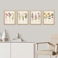 thumbnail image 1 of PixonSign Framed Wall Art Vintage Floral Birth Month Botanical Prints Antique Flower Illustrations Posters, Set of 4 Multicolor Nature Wilderness Canvas Prints for Home Decor - 12"x16" Natural, 1 of 5