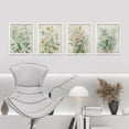 thumbnail image 1 of PixonSign Framed Wall Art Vintage Floral Bouquets Prints, Set of 4 Nature Wildernes Paintings, Rustic Retro Wall Décor, Wildflower Plants Adhesive Canvas Poster for Home Decor - 8"x10" White, 1 of 5