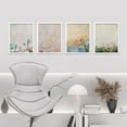 thumbnail image 1 of PixonSign Framed Wall Art Watercolor Botanical Garden Prints, Set of 4 Nature Colorful Pastel Paintings, Retro Wall Décor, Wildflower Plant Vintage Adhesive Canvas Posters - 8"x10" White, 1 of 5