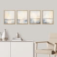 thumbnail image 1 of PixonSign Framed Wall Art Watercolor Ocean Seascape Prints, Set of 4 Nature Wilderness Wall Decor, Abstract Geometric Wall Décor, Adhesive Canvas Poster, Modern Home Artwork - 11"x14" Natural, 1 of 5