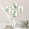 thumbnail image 1 of PixonSign Framed Wall Art Watercolor Pastel Green Leave & Cotton, Set of 5 Nature Plants Wall Decor Arts, Floral Wall Décor, Adhesive Canvas Posters, Modern Home Artwork - 11"x14" Natural, 1 of 5