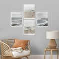thumbnail image 1 of PixonSign Framed Wall Art, White Minimal Ocean Beach Seashore Coastals Posters, Set of 4 Sea Wave Landscape Prints Wall Decor, Nature Seaside Wall Décor for Living Room, Bedroom - 8"x10" White, 1 of 5