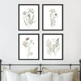 thumbnail image 1 of PixonSign Framed Wall Art Winter Autumn Brown Wildflowers Posters, Set of 4 Nature Wilderness Wall Decor Prints, Botanical Floral Wall Décor, Rustic Classic Countryside Artwork - 11"x14" Black, 1 of 5