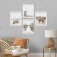 thumbnail image 1 of PixonSign Framed Wall Art Winter Country Farm Prints, Set of 4 Sheep Lamb Windmill Photography Wall Decors, Nature Wall Décor, Adhesive Canvas Poster, Modern Home Artwork - 11"x14" White, 1 of 5