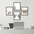 thumbnail image 1 of PixonSign Framed Wall Art Winter Country Farm Prints, Set of 4 Sheep Lamb Windmill Photography Wall Decors, Nature Wall Décor, Adhesive Canvas Poster, Modern Home Artwork - 8"x10" Black, 1 of 5