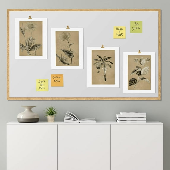 PixonSign Frameless Wall Art Country Vintage Wildflower, Set of 4 Garden Floral Wall Decor Arts, Botanical Plant Farm Wall Décor, Adhesive Canvas Poster, Modern Home Artwork - 11"x14"