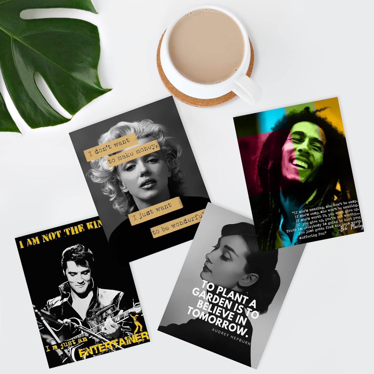 PixonSign Frameless Wall Art, Inspirational Celebrity Motto Sayings