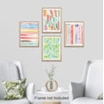 thumbnail image 1 of PixonSign Frameless Wall Art Rainbow Pastel Paint Stroke Collage Prints, Set of 4 Abstract Shapes Wall Decor Arts, Colorful Wall Décor, Adhesive Canvas Poster, Modern Home Artwork - 11"x14", 1 of 5