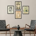 thumbnail image 1 of PixonSign Set of 4 Vintage Adhesive Canvas Posters, Framed Wall Art Leyendecker Art Deco Elegant Lady & Floral Tapestry Historic American Prints, Ancient Civilization Wall Décor - 8"x10" Black, 1 of 5