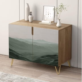PixonSign Adjustable shelves Buffet Sideboard, Wood Multicolor