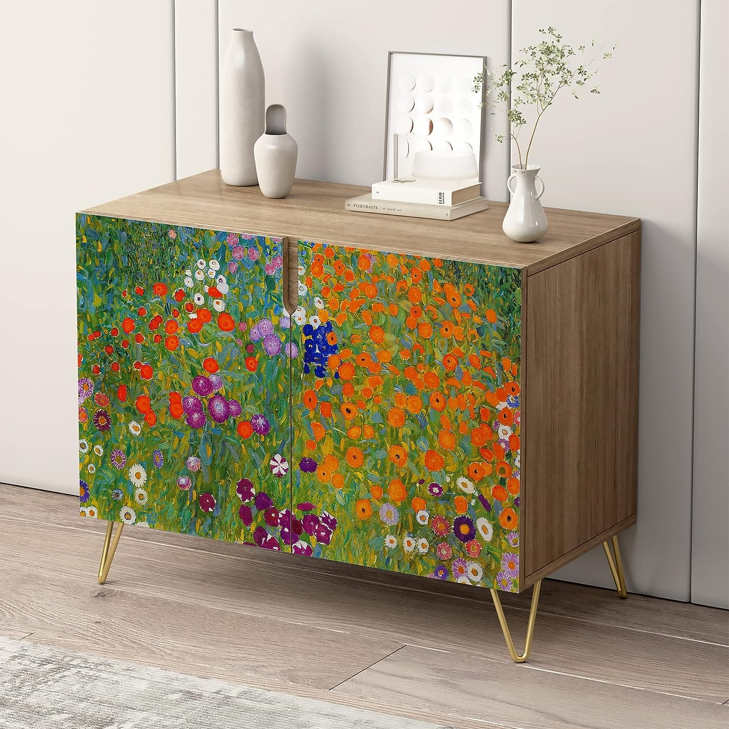 PixonSign Sideboard and Buffet 2 Doors Wood Storage