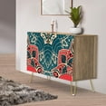 thumbnail image 1 of PixonSign Sideboard Buffet Cabinet, Kitchen Storage Cabinet with 2 Doors, Colorful Indian Floral Mandala Pattern, Cupboard Console Table for Dining Room - 35" L x 18" W x 29" H, 1 of 5