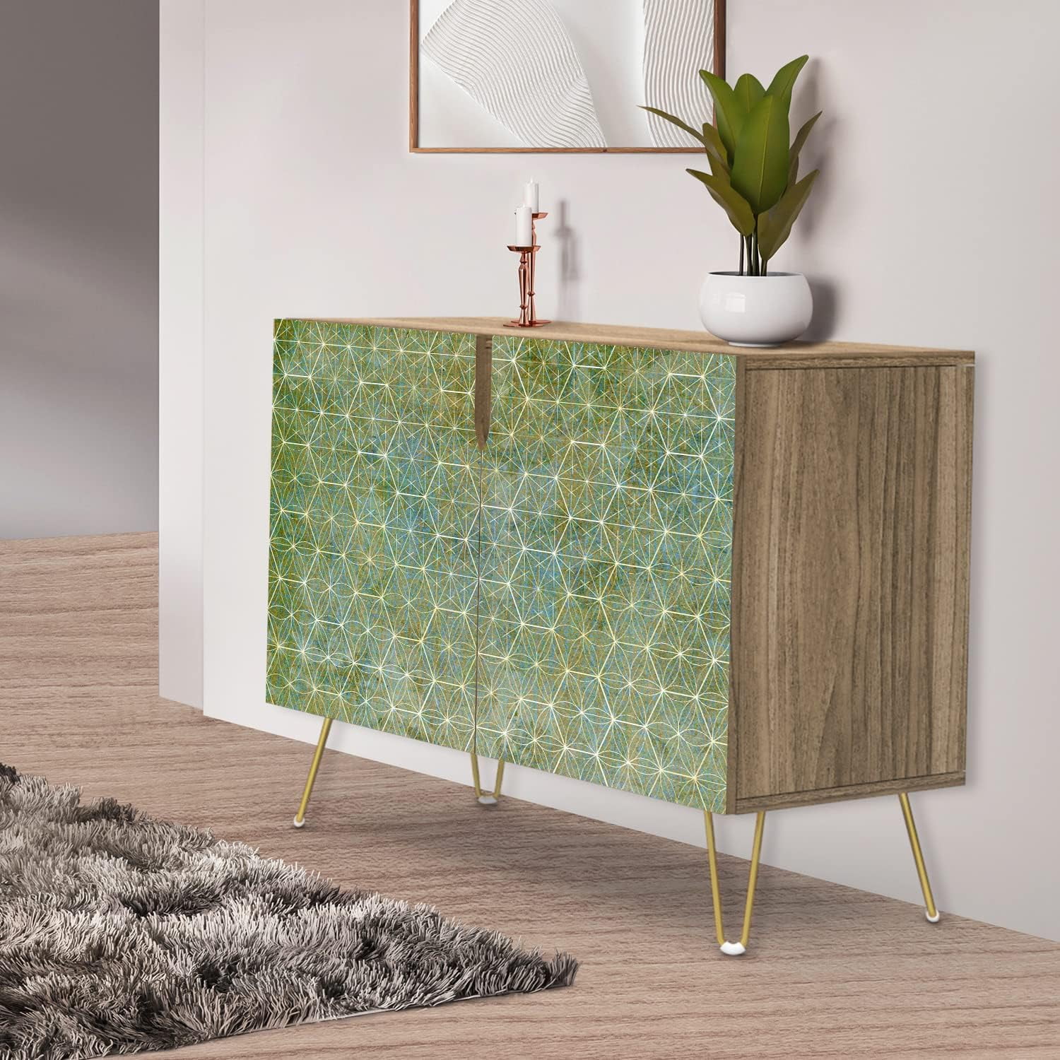 PixonSign Sideboard Buffet Cabinet, Kitchen Storage Cabinet with 2 ...