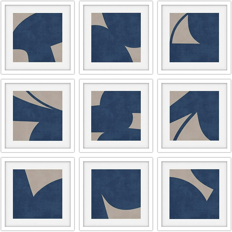 reidan_collage 0717★★★0805 PixonSign Wall Art Collage Gallery Print Frame Set Blue Gray