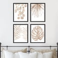 thumbnail image 1 of PixonSign&nbsp;Adhesive Canvas Poster Pastel Autumn Brown Island Leaf Framed Wall Art Nature Wilderness Digital Modern Art Decorative Elements Multicolor Botanical Floral Prints Set - 11"x14" Black, 1 of 5