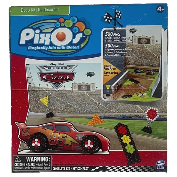 Pixos Disney Cars Lightning McQueen Mini Playset, Kids Arts & Crafts Activity