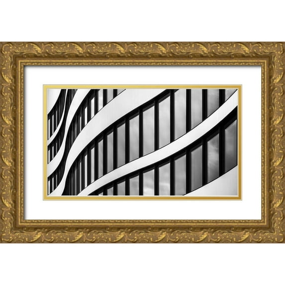 Pixxelpark 14x10 Gold Ornate Wood Framed with Double Matting Museum Art Print Titled - Panta Rhei