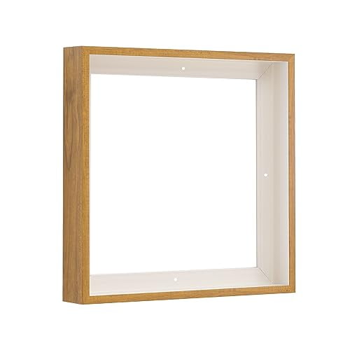 Pixy Canvas Floater Frame 26x26 for 1-1/4 (1.25) inch Deep Canvas Paintings/Canvas Prints/Wood Canvas Panels/Wall Art/Wall Decor/Home Decor/Artwork (Distressed White, 26 x 26 inch, Square)