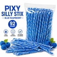 thumbnail image 1 of Michele’s Pantry Pixy Silly Stix Candy Blue Raspberry – 92 Count | Sweet & Sour Sugar Straws | No Known Allergens, 1 of 15