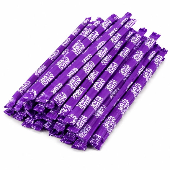 Michele's Pantry Silly Stix Powder Candy Straws Grape No Known Allergens 92 Count 6"