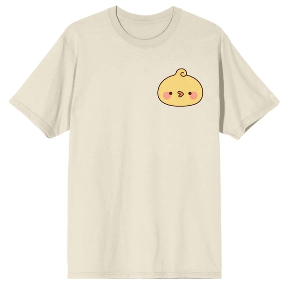 Piyomaru Emoji Men's Natural Crew Neck Short Sleeve T-shirt-XL