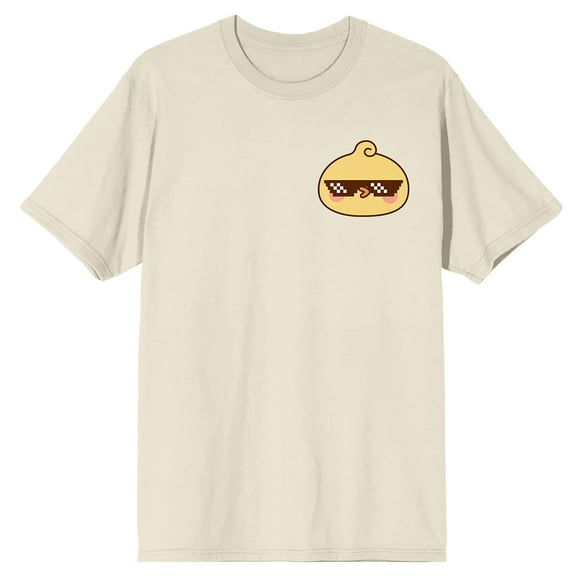 Piyomaru Sunglass Emoji Men's Natural Crew Neck Short Sleeve T-shirt-Medium