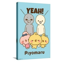 Piyomaru - Yeah! Canvas Wall Poster, 14.725" x 22.375"