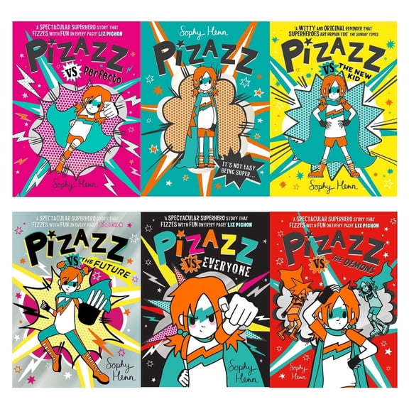 Pizazz 6 Books Collection Set by Sophy Henn  Funny Superhero Adventure Collection for Kids