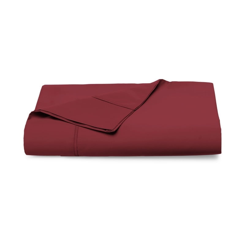 Pizuna 400 Thread Count Cotton King Flat Sheet Rio Red, 1Pc 100 Long