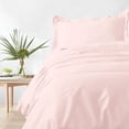 thumbnail image 1 of Pizuna Pure 100% Cotton Twin Duvet Cover Set, Luxurious 400 Thread Count Long Staple Cotton Sateen Weave with Button Closure (Combed Light Pink Cotton Duvet Cover Twin), 1 of 4
