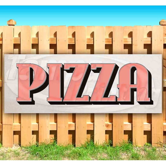 Pizza 13 oz Vinyl Banner With Metal Grommets
