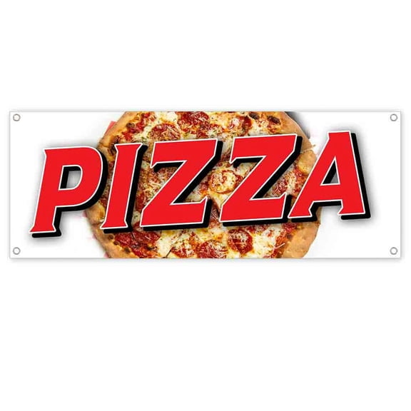Pizza 13 oz Vinyl Banner With Metal Grommets