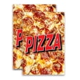 thumbnail image 1 of Pizza (24" X 36") Vinyl Decal Only (Pack of 2) |Sign|Sticker|Poster, 1 of 4