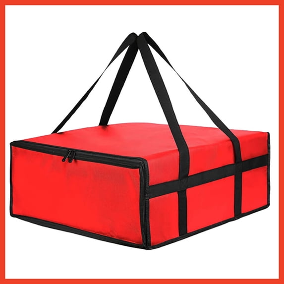 Pizza Bags for Delivery Insulated Non Woven Cloth Pizza Delivery Bag with Zipper Closure & Handle for Outdoor, Picnic & More, Insulated Pizza Warmer for Hot Food15.8/19.7 Inch