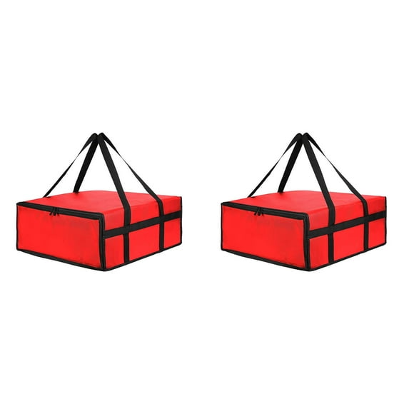 Pizza Bags For Transport 20x20x6 Inch Insulated Non Woven Cloth Pizza Bag For Outdoor Picnic 2PCS