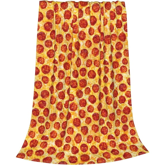 Pizza Blanket,Fleece Soft Lightweight Cozy Warm Throws Blankets,Kids and Adults Birthday for Bed, Sofa, Couch, Camping 60"X50"