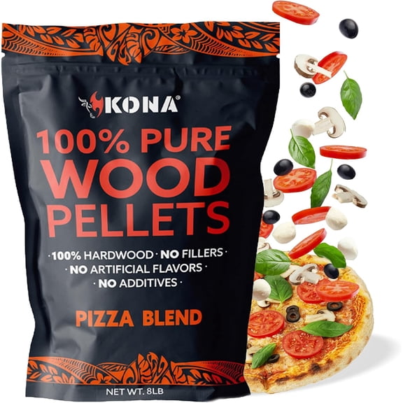 Pizza Blend Wood Smoker Pellets, 100% Natural Hardwood - Rich Smoky Flavor - Ideal for Pizza Ovens, Smokers, and Smoker Tubes - 2 Pounds