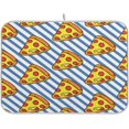 thumbnail image 1 of Pizza Blue Lines Dish Drying Mat for Kitchen Counter 18 x 24 in Rack Mat, Microfiber Dry Dishes Mats Drainer Mat Dish Drying Pad Countertops Mat, 1 of 6