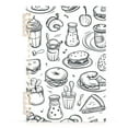 thumbnail image 1 of Pizza Burger Fruit Line Notebooks 1-subject Journal 60 Sheets A5 College Ruled Paper Detachable Ring 8.3"x5.7", 1 of 8