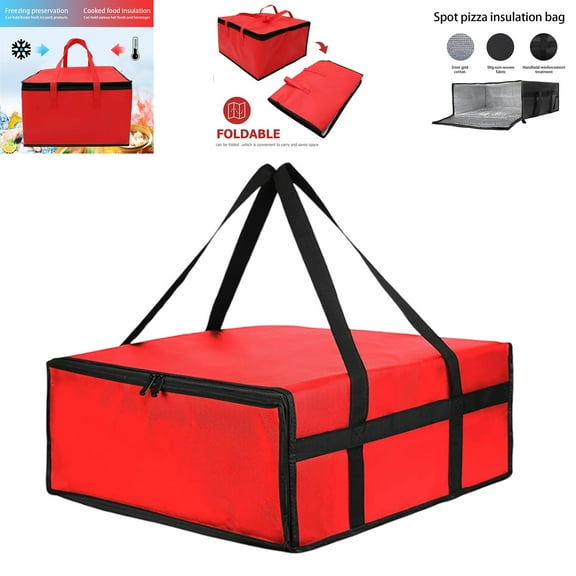 Pizza Carrier Insulated Bags Large for Deliveries, Insulated Pizza Carrier Delivery Bag 20x20 Food Bag for Personal and Professional Use