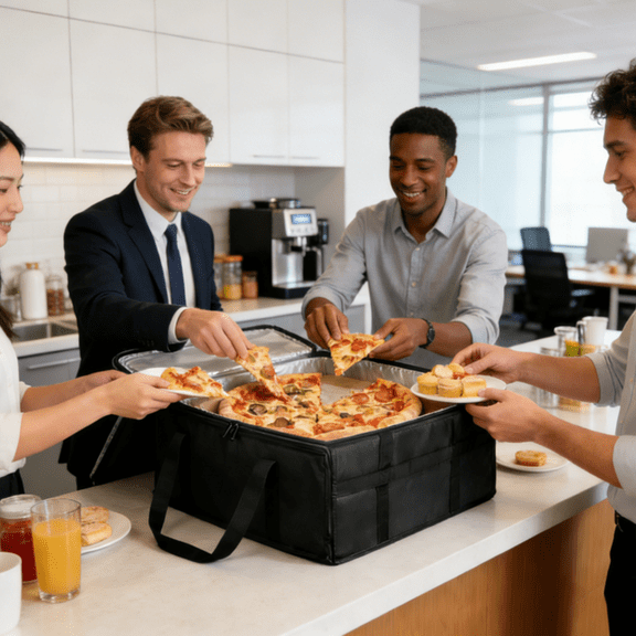 Pizza Carriering Insulated Bags Large for Deliveries,Insulated Bag Large Capacity Pizza Bag for Hot and Cold Food,Non Woven Cloth Storage with Zippers Closure Handle for Outdoor Picnic