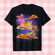 Pizza Cat T-shirt, Galaxy Cat Tee, Funny Pet Shirt, Space Animals