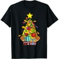 thumbnail image 1 of Pizza Christmas Tree with Lights Xmas T-Shirt, 1 of 3
