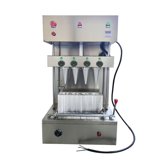 Pizza Cone Forming Machine Four Head Spiral Ice Cream Cone Forming Machine